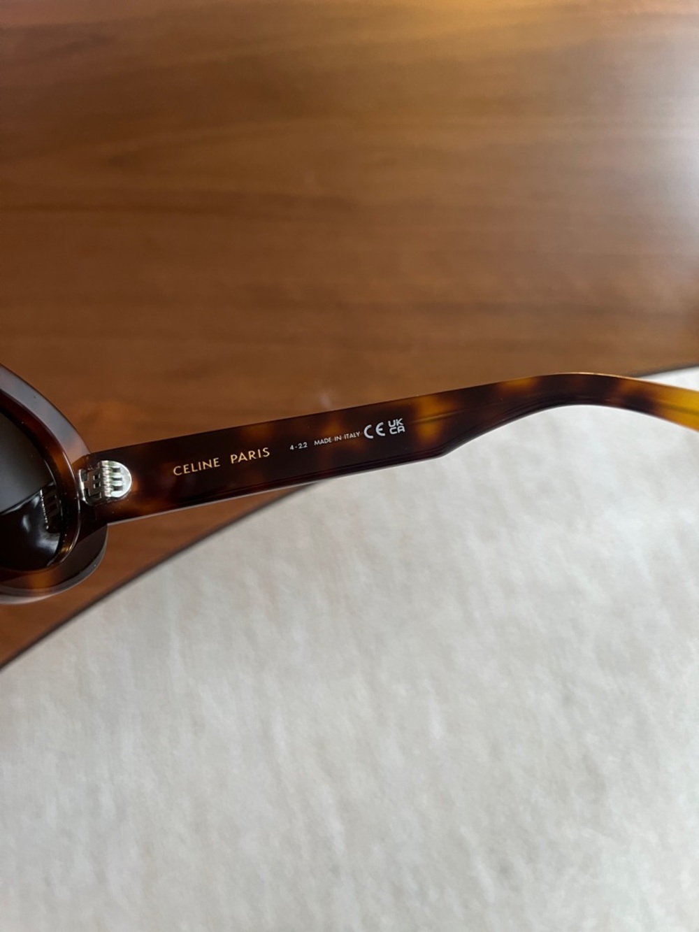 Celine Tortoise Triomphe Oval Sunglasses - Picture 7 of 8